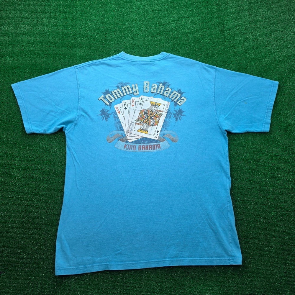 Tommy Bahama King Bahama Playing Cards Graphic Tshirt Mens Large Beach Casual